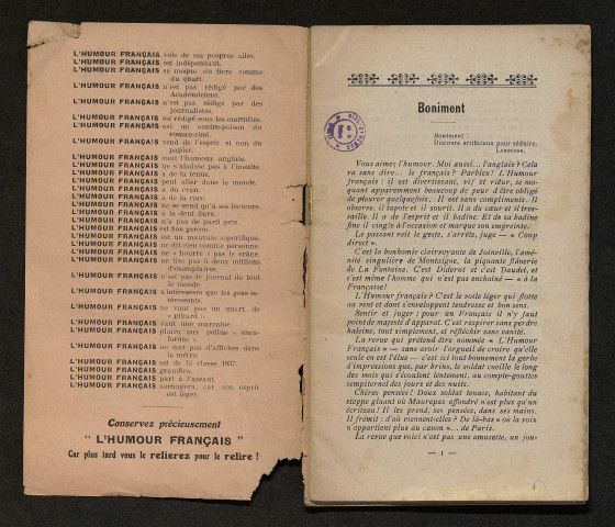 Année - 1917 - L'Humour français