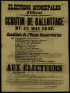 Élections Municipales d'Elboeuf : Candidats de l'Union Conservatrice