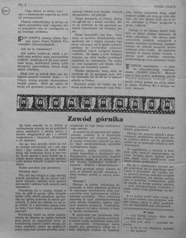 Nasza Praca (1962 : n°1-12)  Sous-Titre : Organ Polskich pracownikow chrzescianskich  Autre titre : Notre travail Organe des Travailleurs Chrétiens Polonais