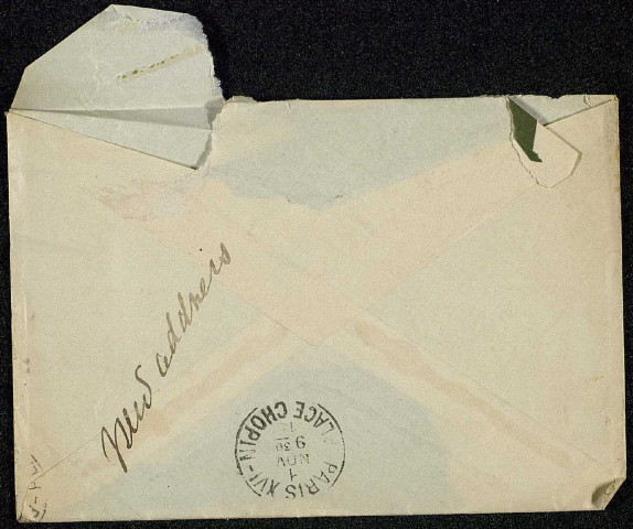 Don de Mme Florence Struve : lettres reçues par Florence Struve du 1/6/1915 au 5/9/1916.