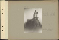 Saint-Morel. L'église bombardée. Façade nord-ouest