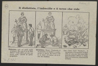 Guerre mondiale 1914-1918. Italie. Tracts de propagande patriotique. Défaitisme