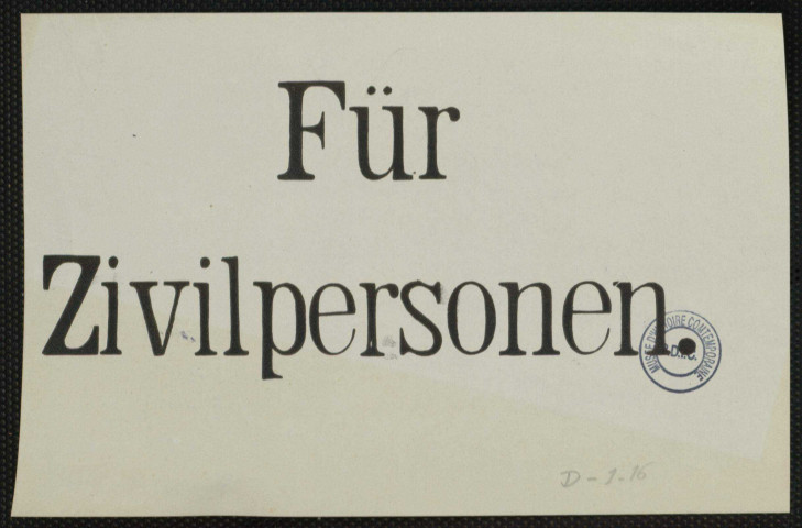 Für Zivilpersonen