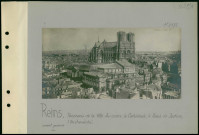 Reims. Panorama de la ville. Au centre, la cathédrale, le palais de Justice, l'archevêché
