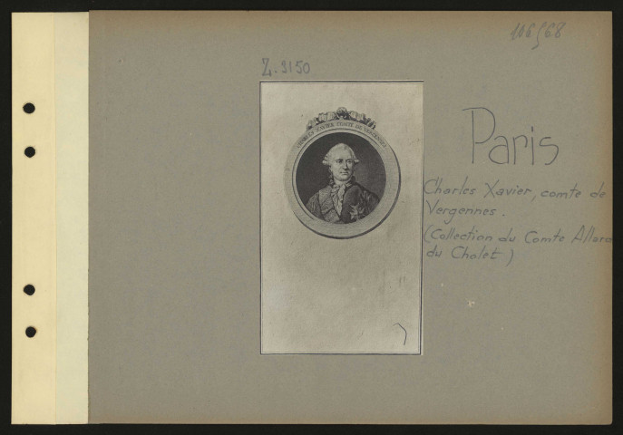 Paris. Charles Xavier, comte de Vergennes (Collection du comte Allard du Cholet)