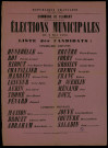 Elections Municipales : Liste des Candidats