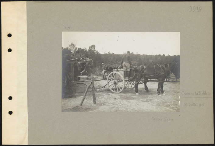 Camp de la Noblette. Corvée d'eau