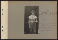 Saint-Maurice. Hôpital militaire 5 bis. Soldat Robin, amputé des deux mains, muni d'un appareil de prothèse