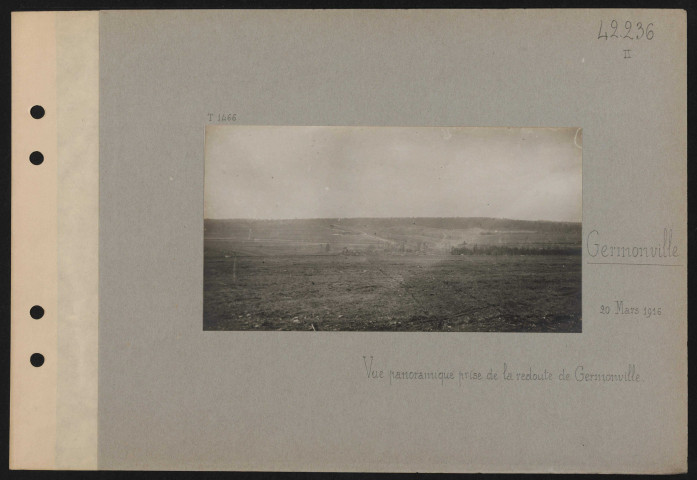 Germonville. Vue panoramique prise de la redoute de Germonville