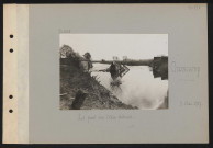 Ourscamp. Le pont sur l'Oise détruit