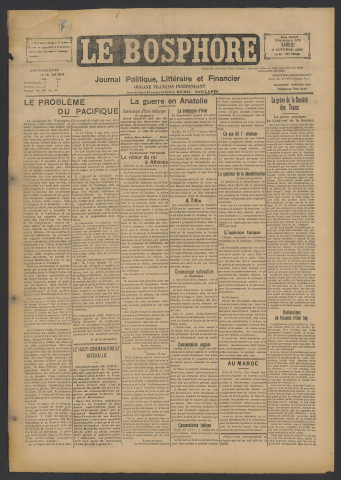 Octobre 1921 - Le Bosphore