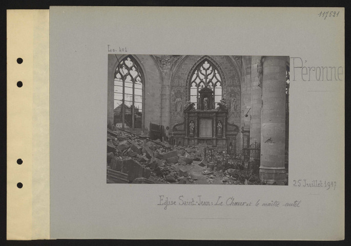Péronne. Eglise Saint-Jean : le chœur et le maître-autel