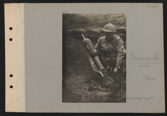 Remenauville (près de). Canon de 58 T (type 1 bis)