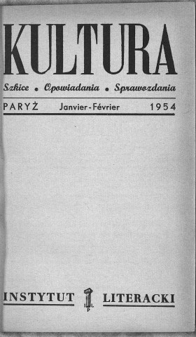 Kultura (1954, n°1(75) - n°12(86))  Sous-Titre : Szkice - Opowiadania - Sprawozdania  Autre titre : "La Culture". Revue mensuelle