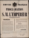 Proclamation de S. M. l'Empereur