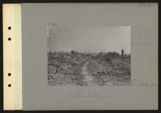Cléry-sur-Somme. Panorama des ruines
