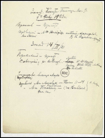 Compte-rendus de réunions du Comité et du Bureau et commission de contrôle. 1923