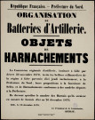 Organisation de batteries d'artillerie : Objets de harnachements