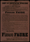 Élections Législatives : Comité de Concentration Républicaine Fernand Faure