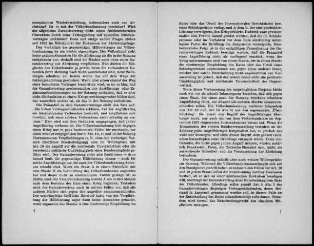 Lord Robert Cecil's Garantieplan. Sous-Titre : Sonderdruck Nr.19 der Deutschen Liga für Völkerbund aus "Europäische Gespräche", 1924, Nr. 11