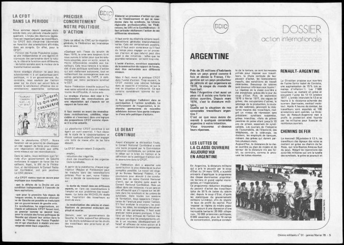 Publications syndicales sur le boycott de la coupe du monde de football en Argentine.