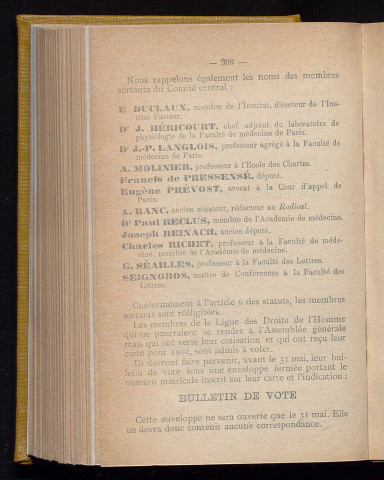 Juin 1902 - Bulletin officiel de la Ligue des Droits de l'Homme