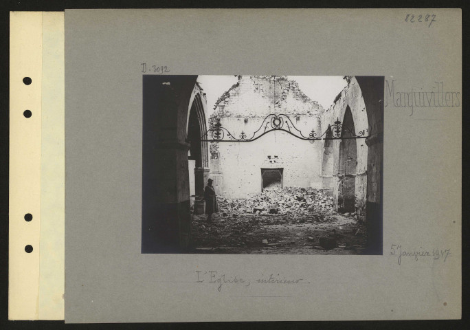 Marquivillers. L'église ; intérieur