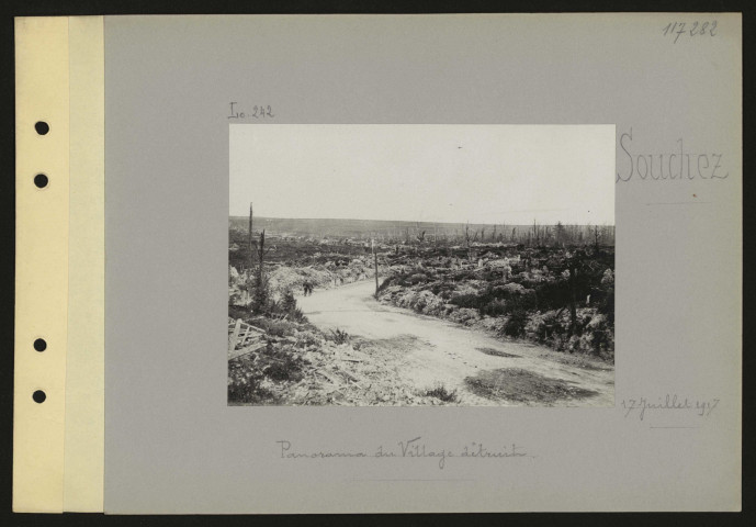 Souchez. Panorama du village détruit