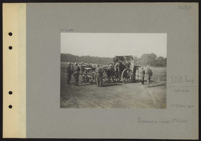 Creusot (Seine et Loire). 155 long. Schneider. Manœuvre