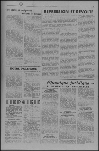 Le Combat syndicaliste (1954 : n° 116-127). Sous-Titre : organe officiel de la Confédération nationale du travail, Section française de l'Association internationale des travailleurs. Autre titre : suite de : Action syndicale Titre parallèle : Combate sindicalisto