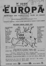Europa (1984; n°10; 12-13)  Sous-Titre : Périodique de la Fédération des Combattants Alliés de l'Europe