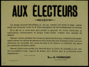 Aux électeurs : Baron de Farincourt