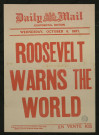 Roosevelt warns the world