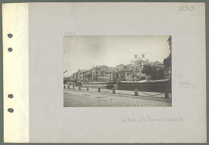 Verdun. Les bords de la Meuse et la cathédrale