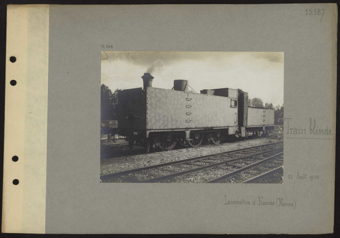 Fismes (Marne). Train blindé. Locomotive