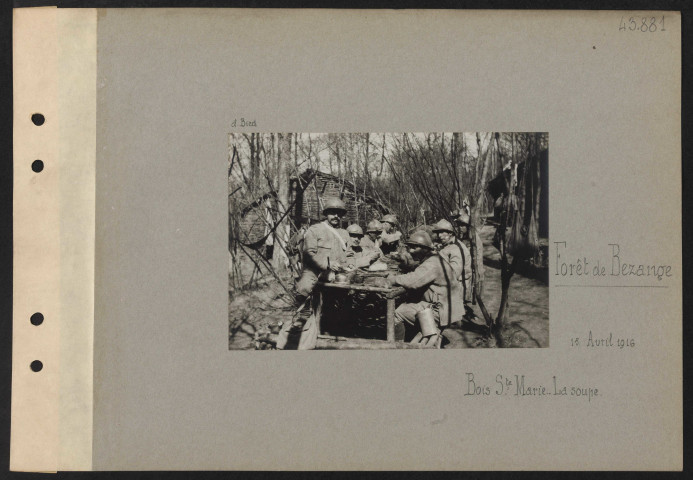 Forêt de Bezange. Bois Sainte-Marie. La soupe