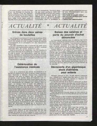 ANCHA. Agencia noticiosa chilena antifascista - édition en français - 1980