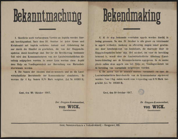 Aepfeln ... beschlagnahmt = Appels ... beslag genomen