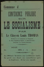 Conférence publique sur le socialisme par le citoyen Louis Thomas