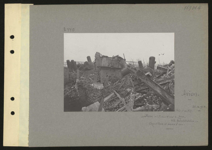 Avion (près et au nord). Fosse n° 5 des mines de Lens dite Saint-Antoine. Chaudières et cuves à eau