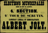 Elections municipales : candidat libéral et démocratique Albert Joly