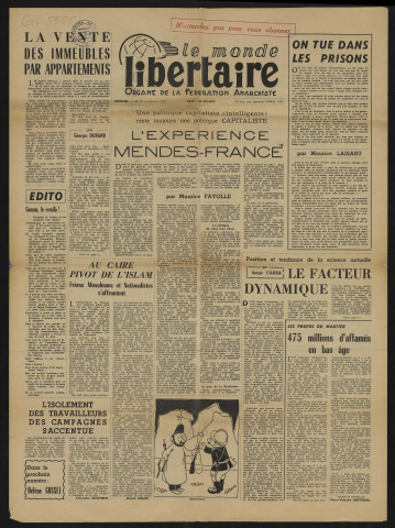 1955 - Le Monde libertaire