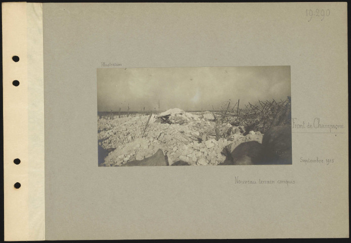 Front de Champagne. Nouveau terrain conquis