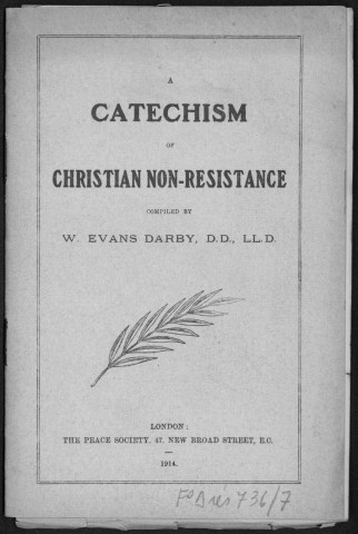 A catechism for christian non-resistance
