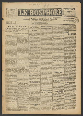 Novembre 1922 - Le Bosphore