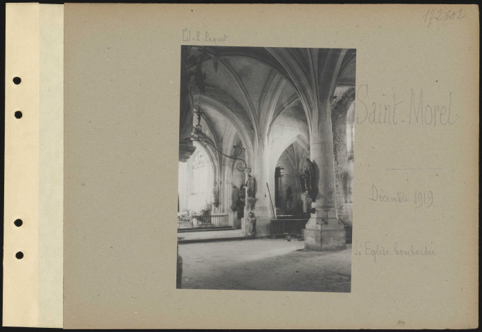 Saint-Morel. L'église bombardée