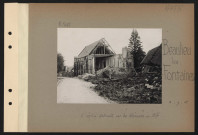 Beaulieu-les-Fontaines. L'église détruite par les Allemands en 1917