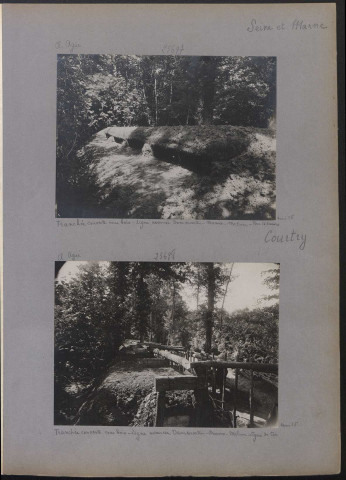 Courtry (Seine-et-Marne). Tranchée couverte sous bois. Ligne avancée Dammartin - Meaux - Melun - pour 16 tireurs