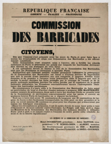 Commission des barricades