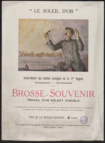 Brosse-souvenir : travail d'un soldat aveugle